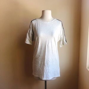 Bozzolo Metallic Stripe Short Sleeve Tee